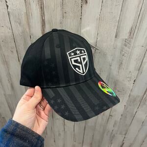 New! Subtle Patriot Black Covert American Fitted Baseball Hat Cap One Size